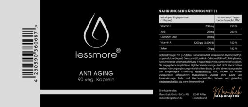 lessmore® - Anti Aging Kapseln 90 Stück – Bild 2