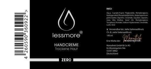 lessmore® Handcreme für trockene Haut zero - Image 2